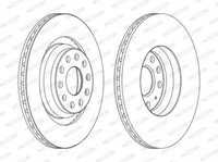2X Ferodo DDF1503C Bremsscheibe FüR Audi Seat Skoda VW