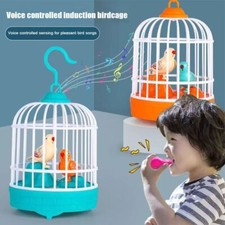 Mini Children Electronic Simulation Bird Cage Toy With Sound Realistic UK