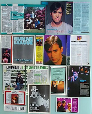 HUMAN LEAGUE- Philip Oakey #  Pinup, Adverts, Clippings / The Lebanon, CRASH 