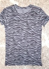 Victorias Secret PINK perfect crew T Shirt NEW size xs zebra