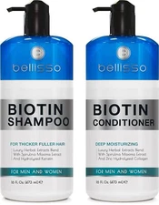 Biotin Shampoo and Conditioner Set - Sulfate and Paraben Free Treatment for M...
