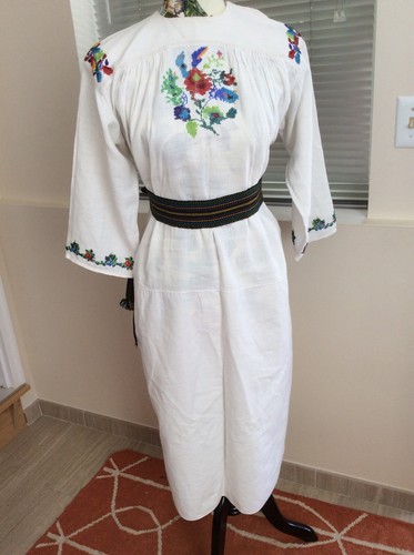 vintage ukrainian dress sorochka vyshyvanka - 第 1/6 張圖片
