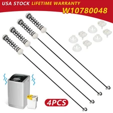 W10780048 W10821956 Suspension Rod Kit for Whirlpool Kenmore Washer 4Pcs