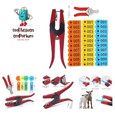 Multi-Purpose 300PCS Ear Tag Kit with Installer Plier for Sheep, Goat & Cattle