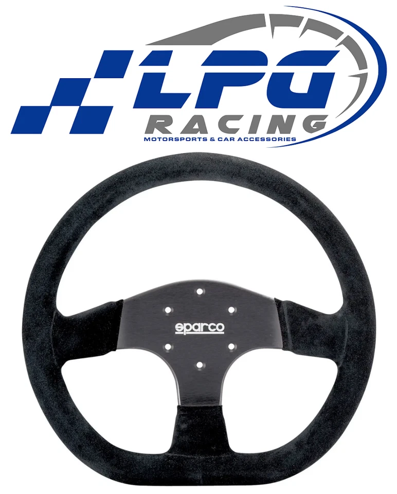 SPARCO VOLANTE DA GARA PIATTO 3 RAZZE PELLE NERA SCAMOSCIATA 015R353PSN RALLY - Imagen 3 de 4
