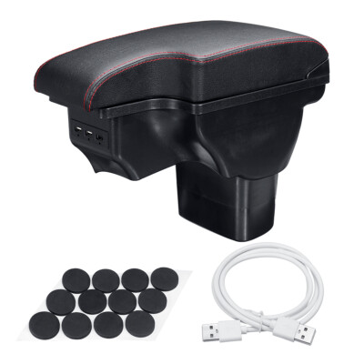 Red Line For Nissan Juke 2010-19 Center Console USB Armrest Storage Compart Box