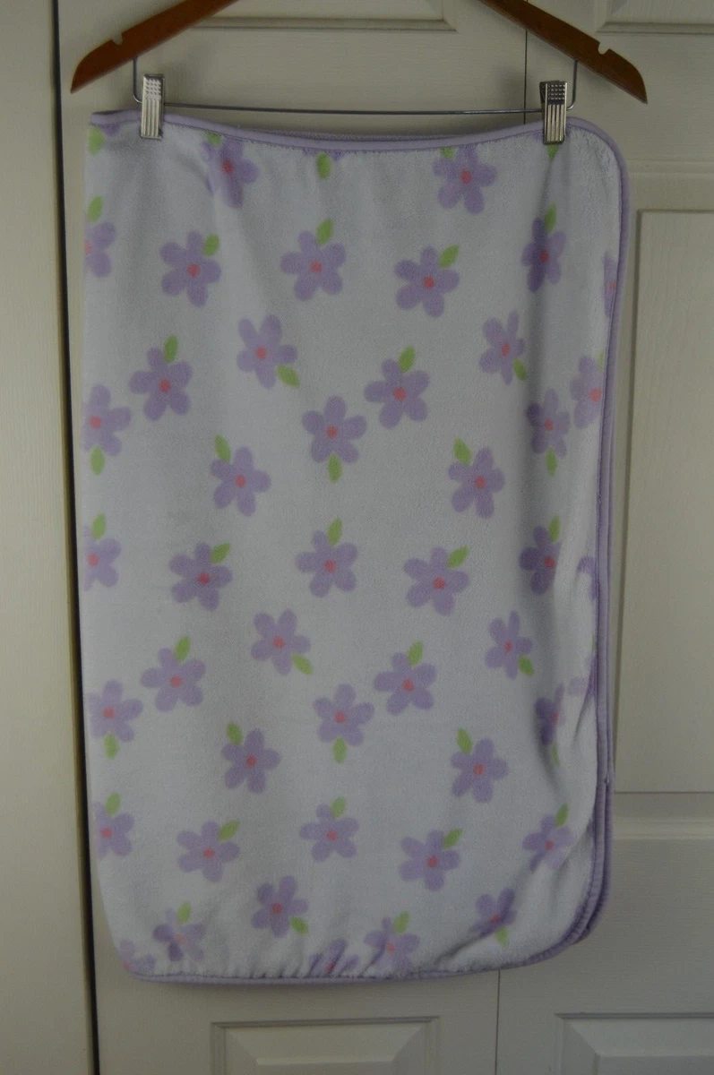 Purple and best sale white baby blanket
