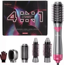Brightup 4 in 1 Blow Dryer Brush & Volumizer Detachable & Interchangeable