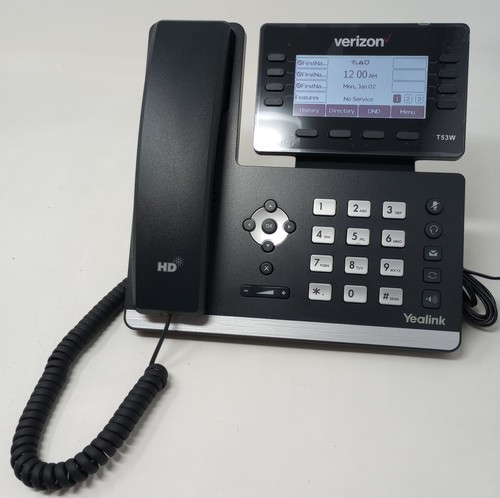 Yealink Prime Business Phone SIP-T53W (Inc. Base, Stand, Receiver, & AC Adapter)