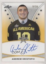2019 Leaf Metal US Army All-American Bowl Yellow 9/10 Andrew Kristofic Auto 2u6