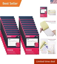 20 Pack Invoice Book, 2-Part Carbonless, 5-9/16" x 8-7/16" Invoice Receipt Bo...