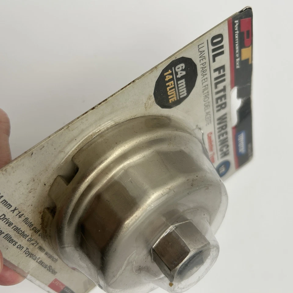 PERFORMANCE TOOL Oil Filter Wrench Canister Type 64mm 14 Flute 12in Drive W54076 - Image 4 of 4
