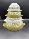 Pyrex Spring Blossom Crazy Daisy Cinderella Bowl Set 441 442 443 444 Vintage 70s