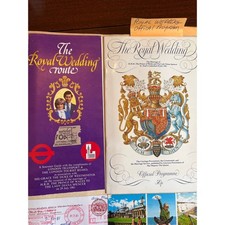 Vtg 1979-1981 Royal Wedding Programme & Huge Scrapbook Filled W Playbills Cards