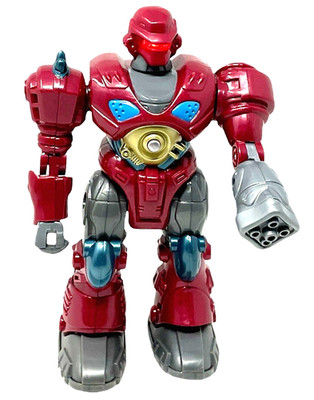 Cybotronix MARS 7'' Walking Robot Red Light Up Figure HAP P KID Vintage Tested