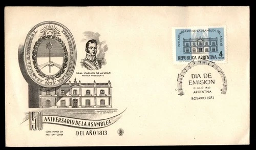 Mayfairstamps Argentina FDC 1963 Assembly Year Gral Carlos de Alvear First Day C