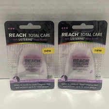 2X Reach Total Care With Listerine Flavors Fresh Mint Floss 30yd Micro-Grooves