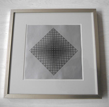 Victor Vasarely - Serie: SZ et Goyo CTA-102 - SERIGRAFIA - Cornice: 40x45 cm