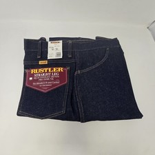 Rustler Mens Vintage 42x30 Boot Jean Heavy Weight PreShrunk Denim Jeans Made USA