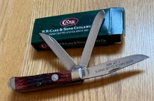 RARE CASE KINFOLKS CLUB 3 BLADE TRAPPER KNIFE #6354 SS NEVER USED IN BOX   N29