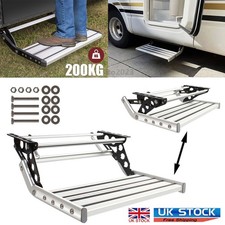 Aluminum Manual Pull Out Drop Down Folding Step Motorhome RV Campervan Caravan