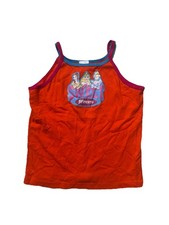 Vintage 90s Disney Princess Aurora Belle Cinderella Red Tank Top Shirt Sz Large