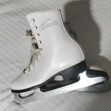 Lake Placid Women's White Figure Ice Skates Lace Up for Ice Skating