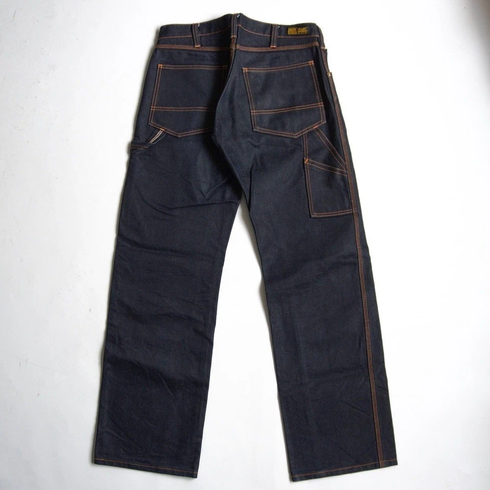Pantalones de trabajo IRON HEART 16 oz índigo denim pintor para hombre talla 34 hechos en Japón Foto 2 de 4