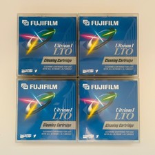 Lot of 4 FUJIFILM Ultrium 1  2 LTO Universal Cleaning Cartridges Tape New