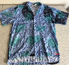 Vintage 1980s Ocean Pacific OP Button Up Hawaiian Shirt M Surf Skate Costa Rica