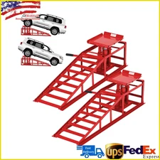 2 Pack 11000lbs Heavy Duty Auto Car Truck Service Hydraulic Lift Vehicle Ramps
