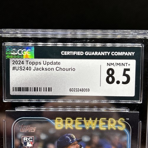 Jackson Chourio-2024 Topps Updated RC #US240 Brewers CGC 8.5 - Picture 4 of 4