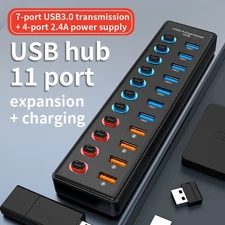 11-in-1 USB 3.1 Gen 2 Hub – Laptop Expansion Dock & Mobile Connectivity Device, 