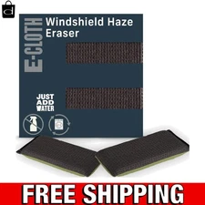 Unscented Auto Glass Cleaner & Windshield Haze Eraser - Reusable 2-Pack Wipes
