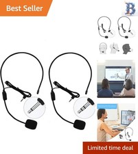 Flexible Wired Boom Microphone Set for Teachers & Presenters - Ergonomic Design