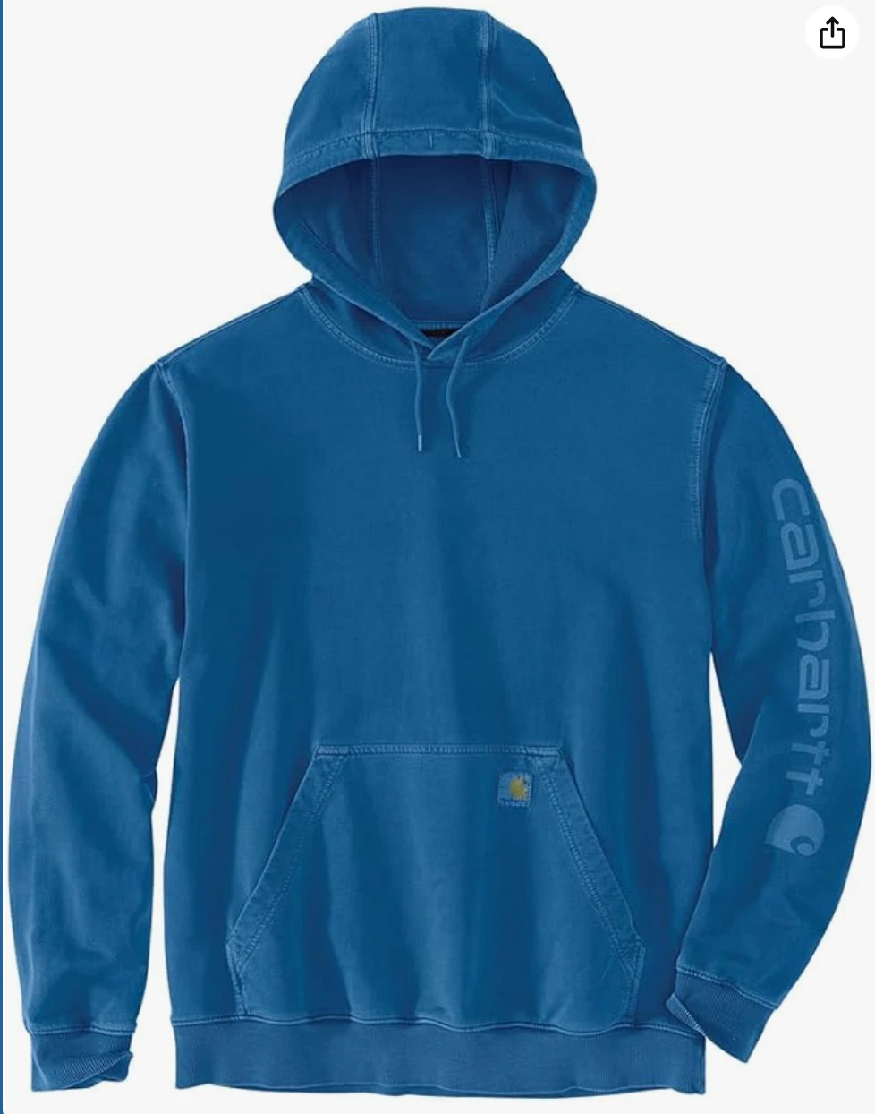 Carhartt Mens Relaxed Fit Midweight Hoodie, Deep Lagoon, Sweatshirt - Small