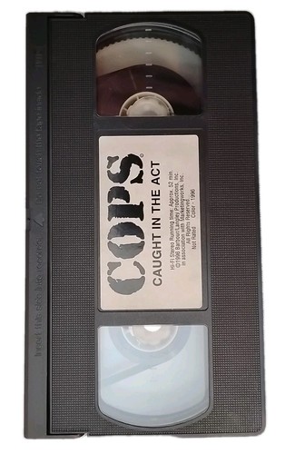 COPS Caught in the Act VHS Tape (1996) Untested . No Mold Vintage Reality Tv - Foto 6 di 7