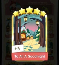 Monopoly 5 Stars 🌟 GOLDEN BLITZ  Sticker TO ALL A GOODNIGHT     🌟  PREORDER 🚚