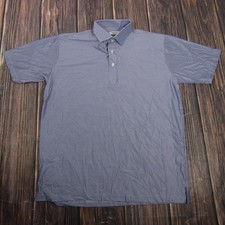 Collars Co Polo Shirt Mens Large Blue Geometric Dress Collar Golf