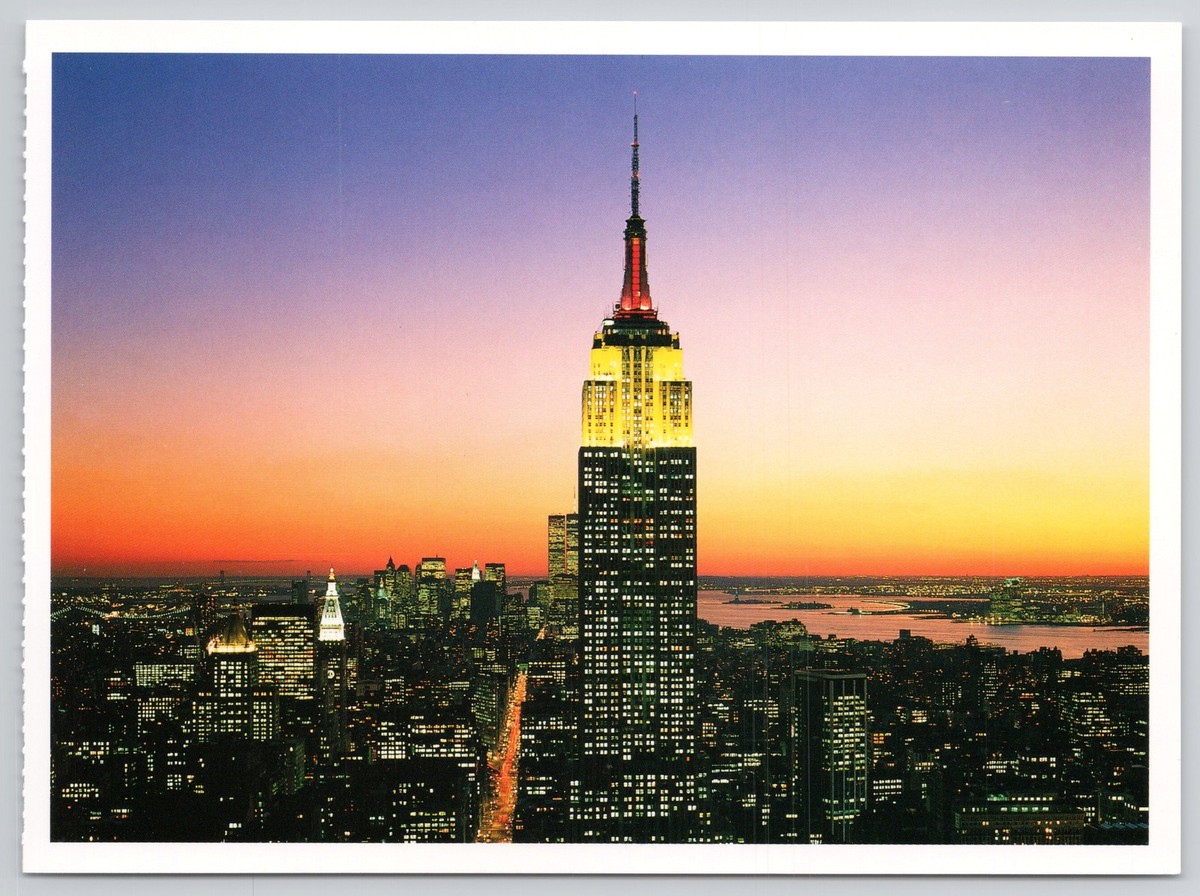 Empire State Building Sunset New York NY New York Jon Ortner Photo Postcard