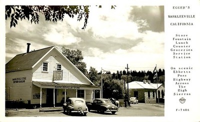 EGGER'S STORE, FOUNTAIN, MARKLEEVILLE, CA, ALPINE COUNTY, RPPC POSTCARD (EN217)