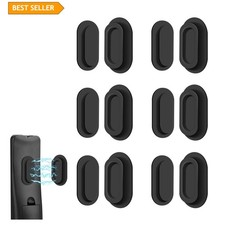 6 Pack Magnetic Remote Control Holders - No-Drill Wall Mounts, Silicone Design