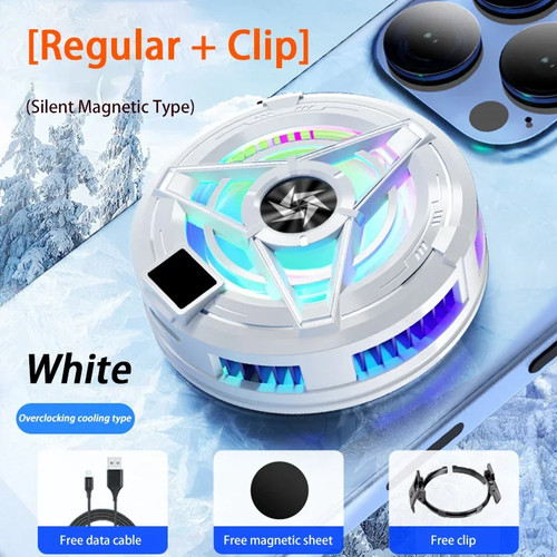 2 in 1 Mobile Phone Radiator Semiconductor Fast Phone Cooling Fan For Phone - Picture 12 of 14