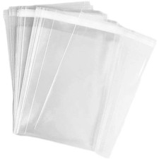 50 Pcs Clear 10" X 13" Self Seal Cello Cellophane Bags Resealable Poly Bags . Mi
