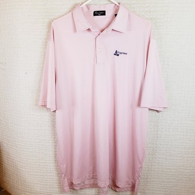 Byron Nelson Men's Performance GOLF POLO SHIRT- SIZE XL - Pink Fripp Island LOGO