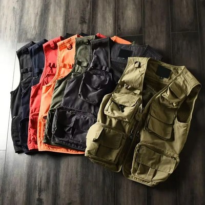 2025 New Outdoor Leisure Vest Men's New Multi-Pocket Breathable Outdoor Sports C