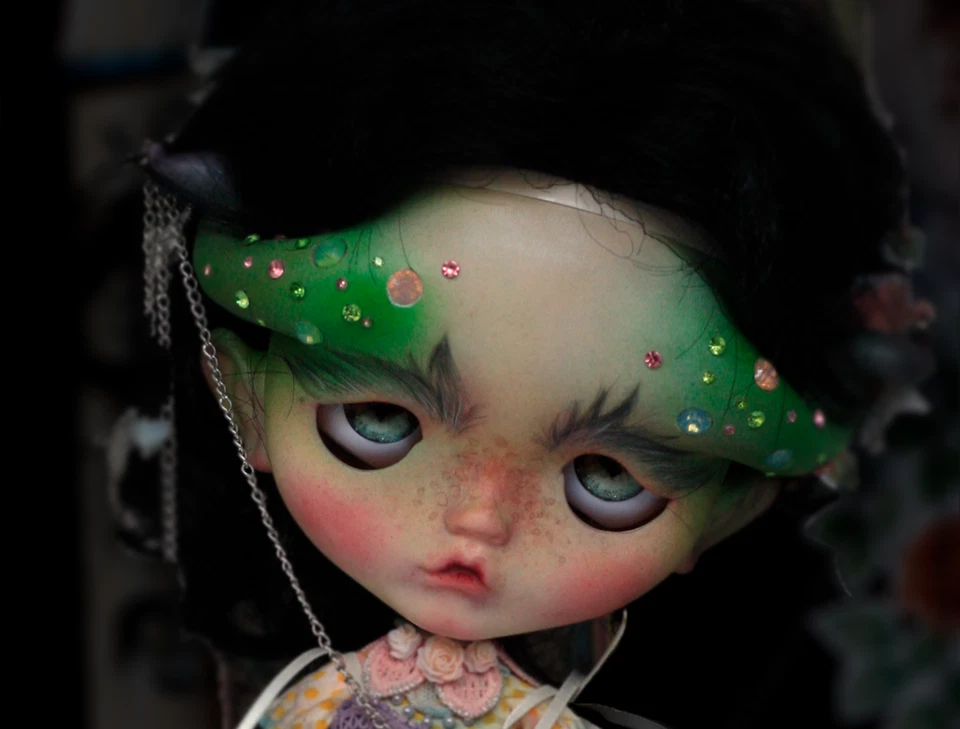 Уникальная кукла Blythe на заказ — полный набор теплицы в стиле фэнтези — ручная работа 1/6 на шарнирах - Изображение 3 из 4