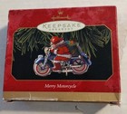 1999 Hallmark Keepsake Merry Motorcycle Pressed Tin Ornament. Bx49