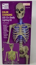 12 Ft Skeleton Skelly LED Home Accents Holiday Lighting Kit Home Depot NEW