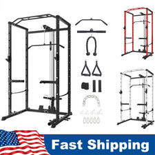 1600LB Power Cage w/LAT Pulldown Multi-Functional Power Rack Home Gym Squat Rack